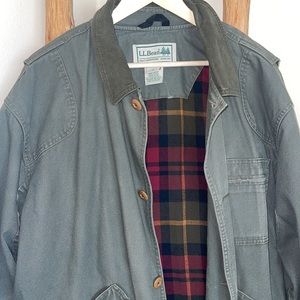 LL Bean Flannel Lined Chore Jacket